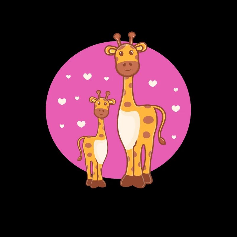 Giraffe Mutter Tochter Safari Afrika Geschenk