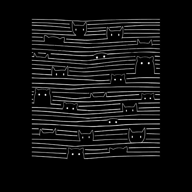 Cat Line Art Cool Halloween Black Cat Kitten