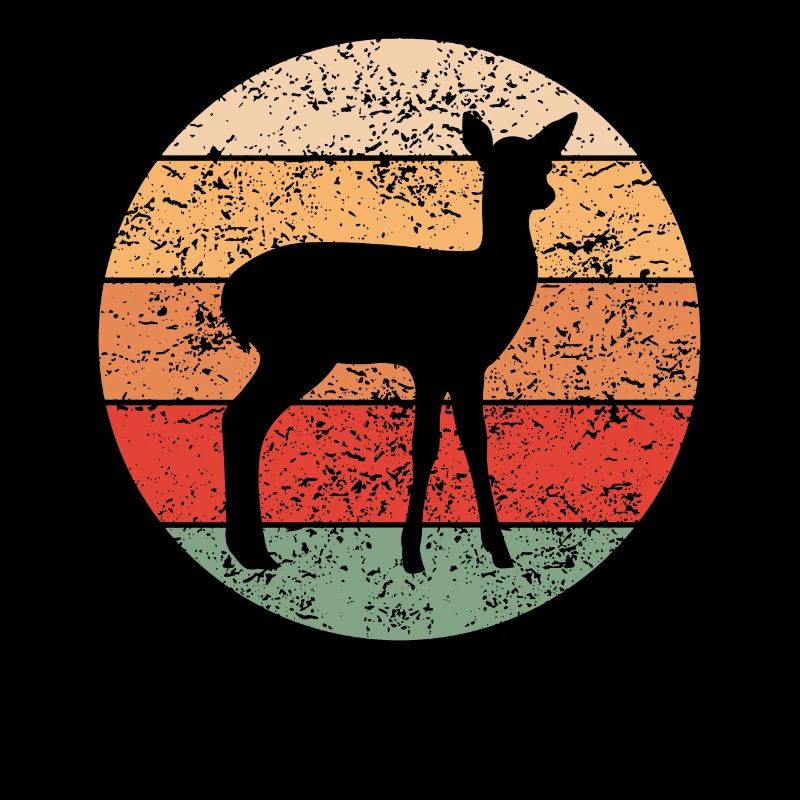 Deer Deer Retro Forest Animals Animal Lover Gift