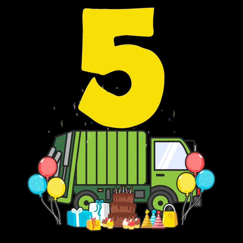 5. Geburtstag Junge 5 Jahre Müllauto Geburtstag