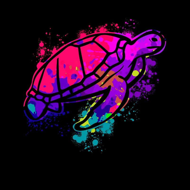 Modern Art Turtle Diver