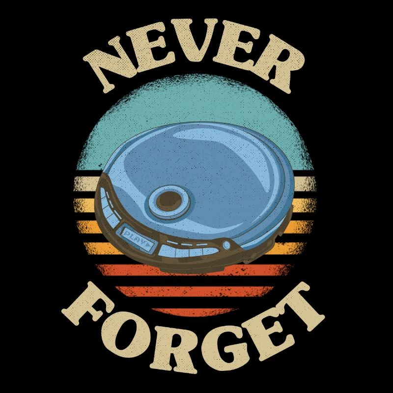 Retro cd player Never Forget Nostalgie Vintage