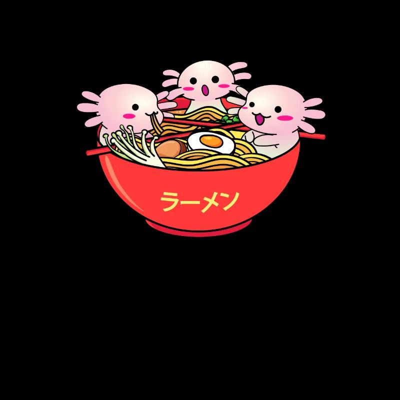 Axolotl Mignon Axolotls Ramen Japonais