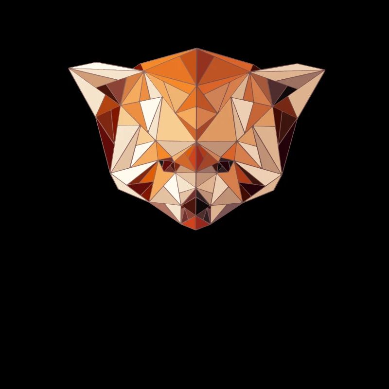 Polygon Red Panda Geometric Polygon Animal