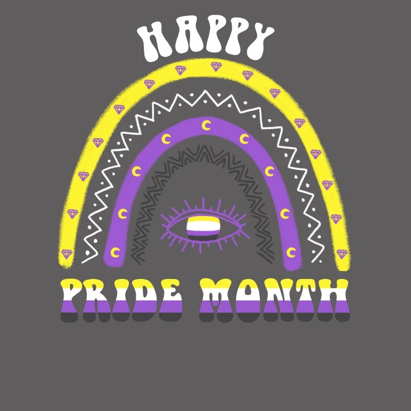 Boho Regenbogen Happy Pride Month Nonbinary