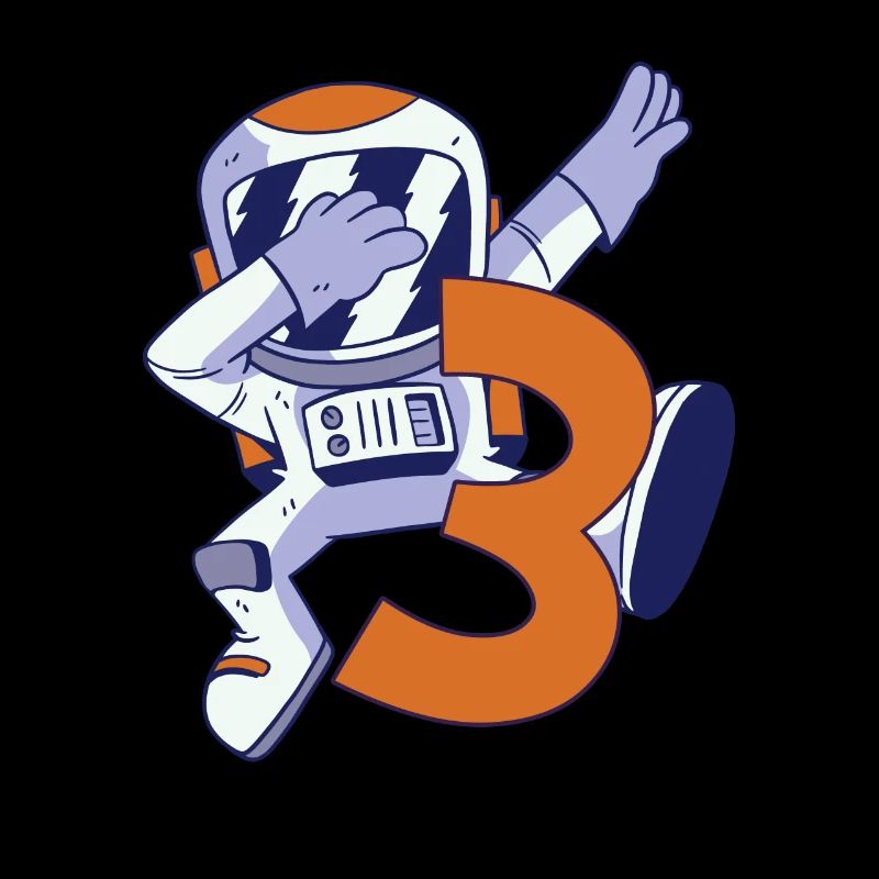 3ème anniversaire Astronaute 3 ans Galaxie spatiale