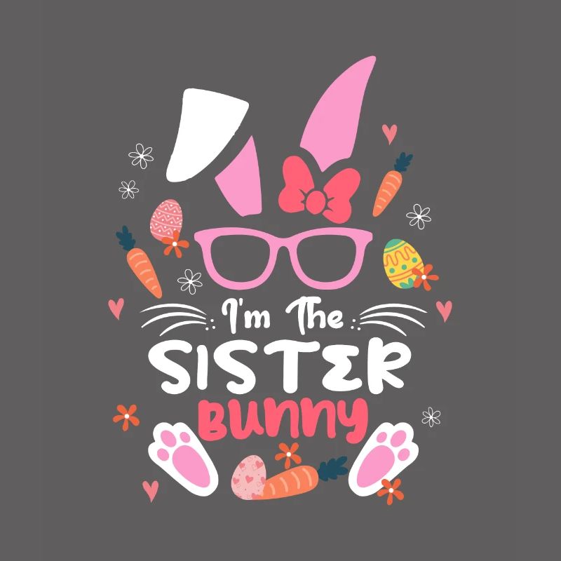 Im The Sister Rabbit Easter Rabbit Ear Sunglass