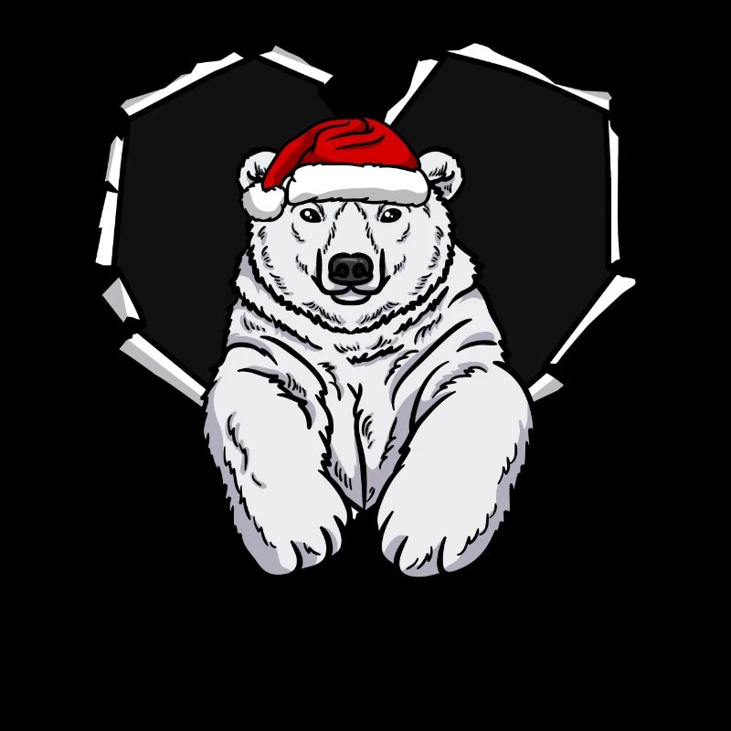 Crack Ours polaire avec trou de capuchon de Noël