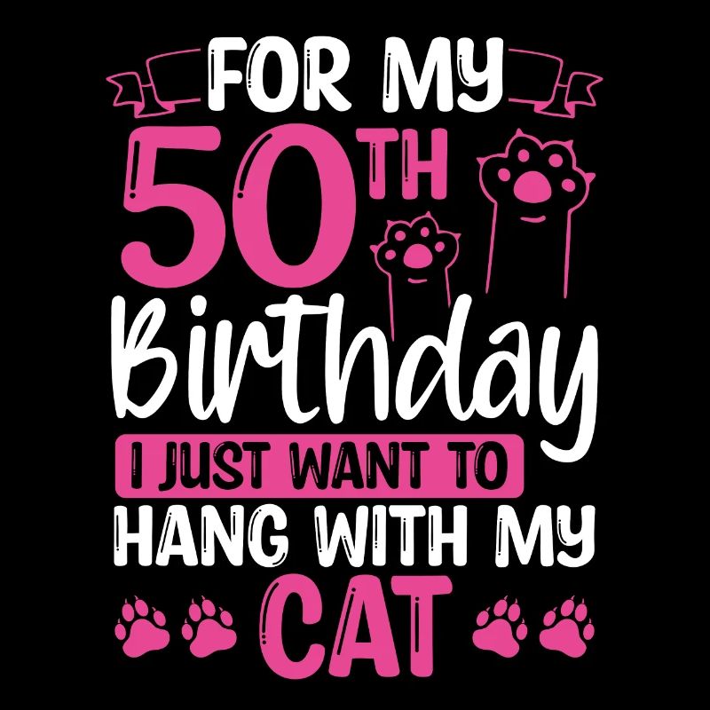Chat de 50 ans Maman mon chat Papa Kitty 50e anniversaire