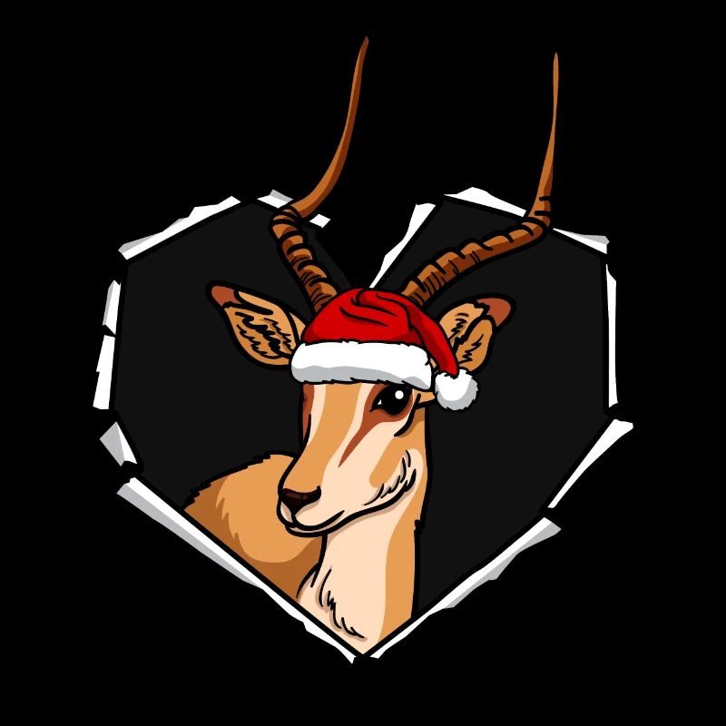 Antilope fissurée avec trou de capuchon de Noël