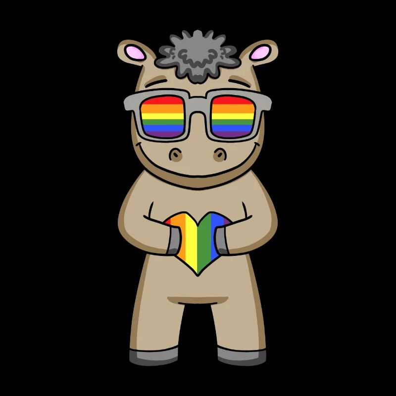 LGBT Tier Pferd Regenbogen