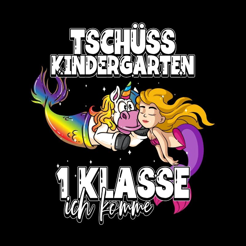 Tschüss Kindergarten 1. Klasse Schulkind