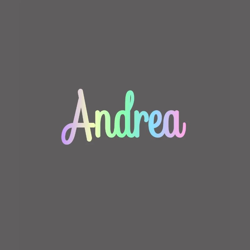 ANDREA Rainbow Minimalist Cursive