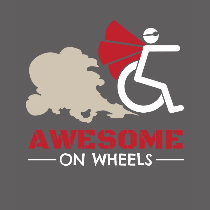 Utilisateurs de fauteuils roulants impressionnants sur roues