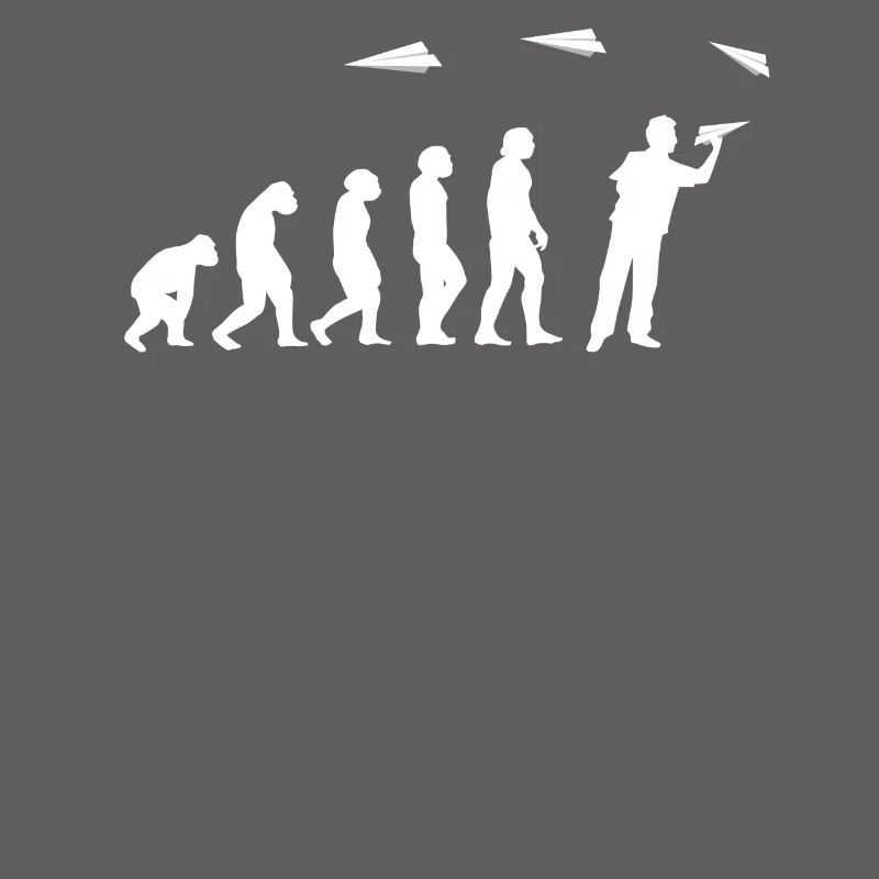 Papier-Flugzeug Piloten Mathe-Lehrer Evolution