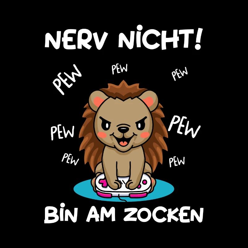 Bin am Zocken Gaming Igel