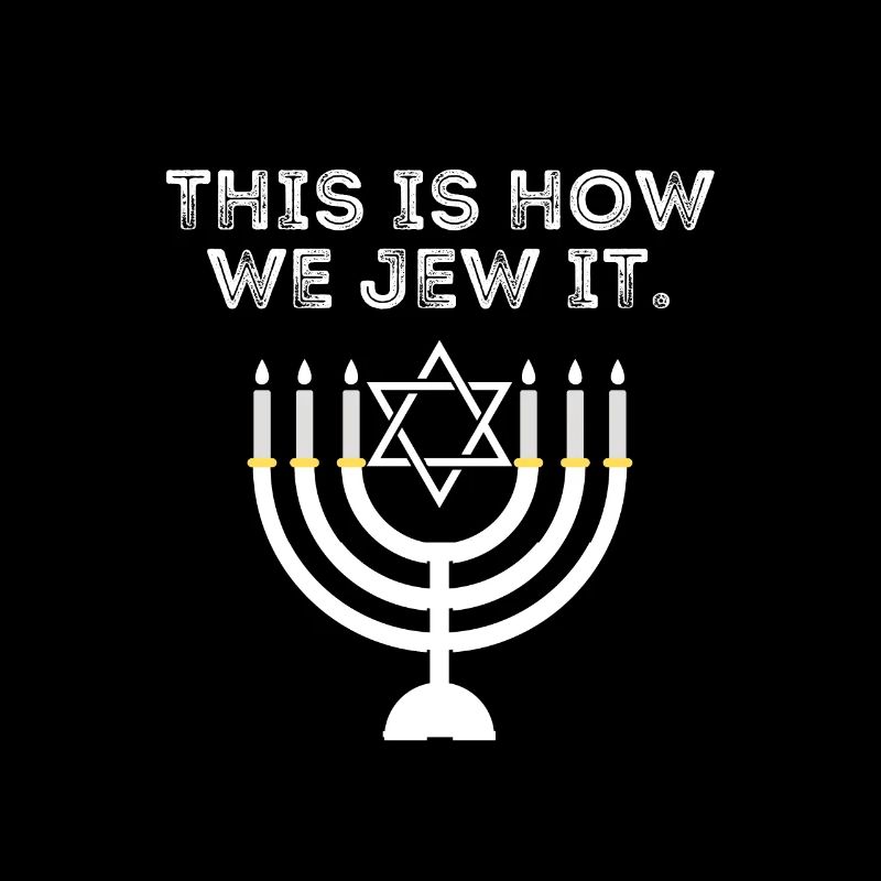 Cadeau juif hanoukka Menorah C’est ainsi que nous le juifs