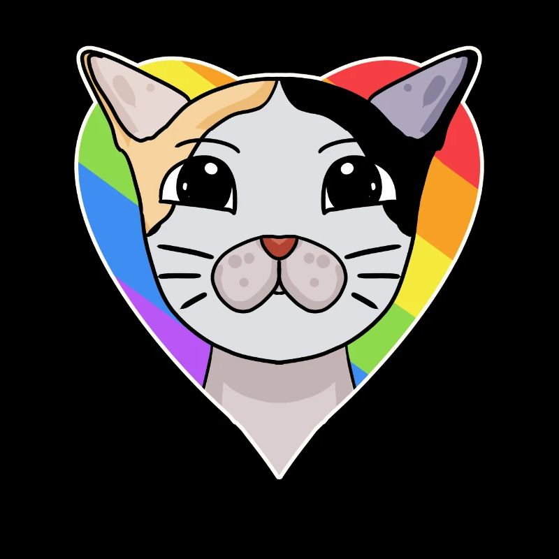 LGBT Cat Japanese Bobtail Rainbow