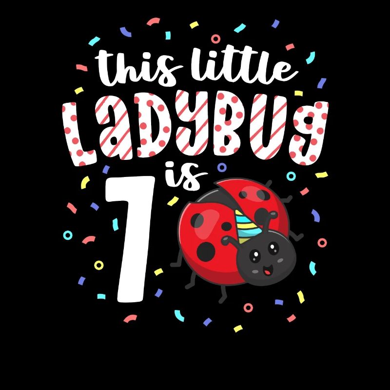 This Little Ladybug Is 7 Years Old 7th Birthday