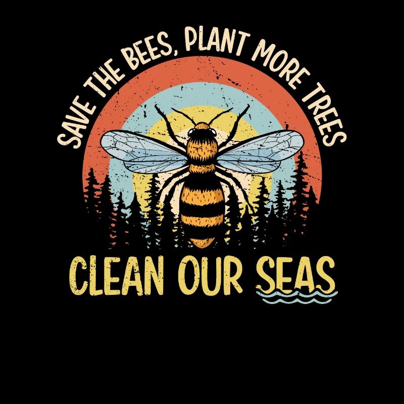 Save The Bees Pflanzen Sie mehr Bäume und