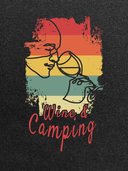 Camping Drinking Wine