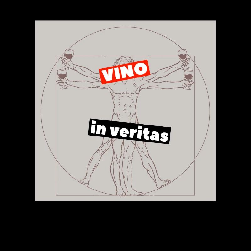 Lustiges Wein Trinken Design Vino in Veritas