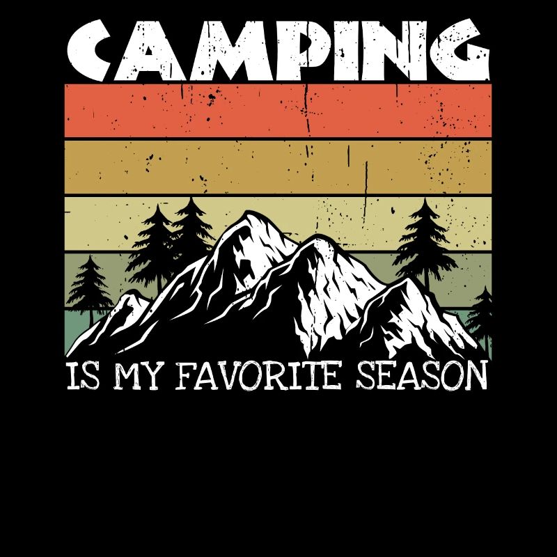 Retro Adventure Vacation Camp Camper Camping