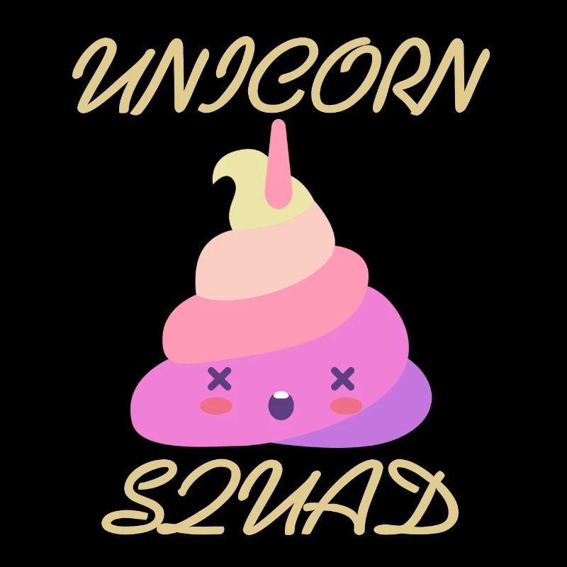 Unicorn Squad Funny Poo Designs T-Shirt Present