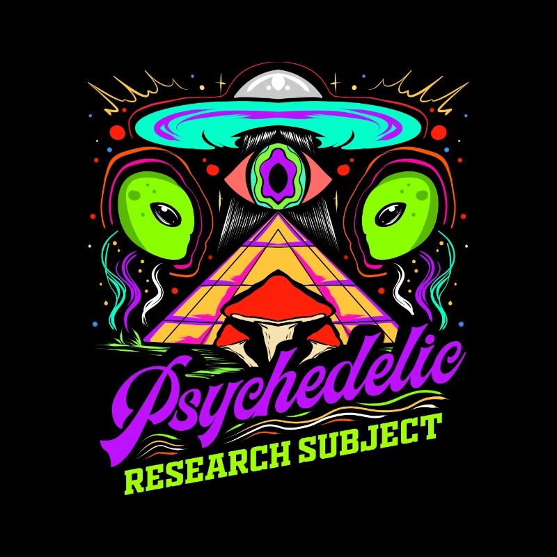 Illuminati Pyramid Alien - Psychedelic Research