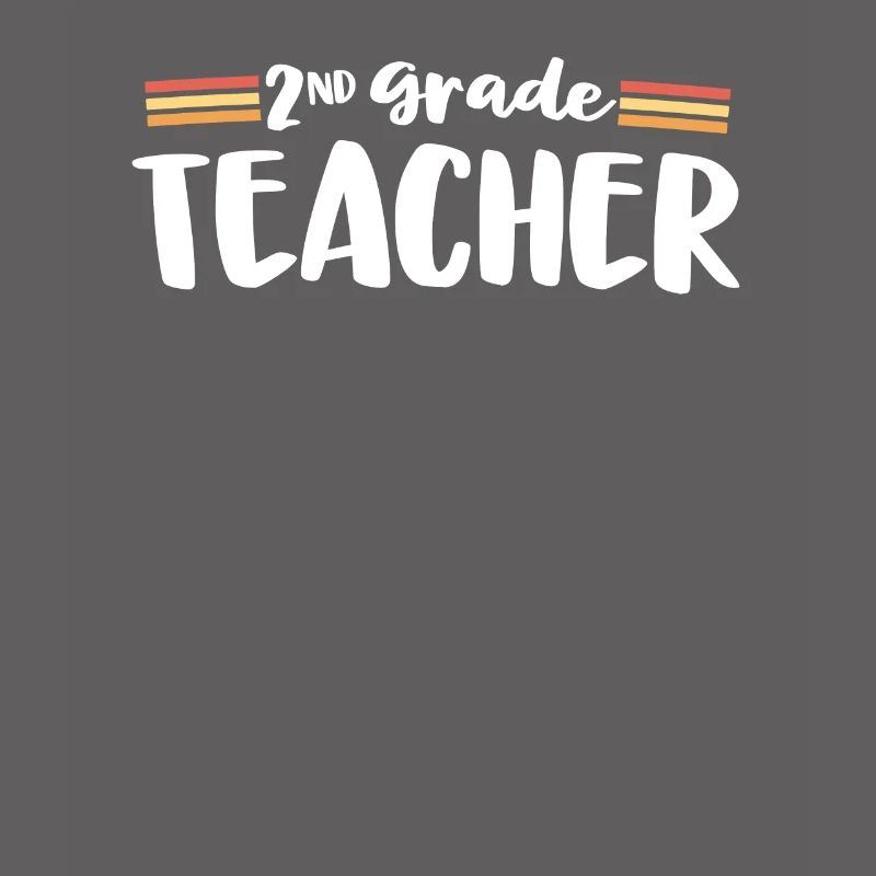 Retro 2nd Grade Teacher Second Matching 70s Back
