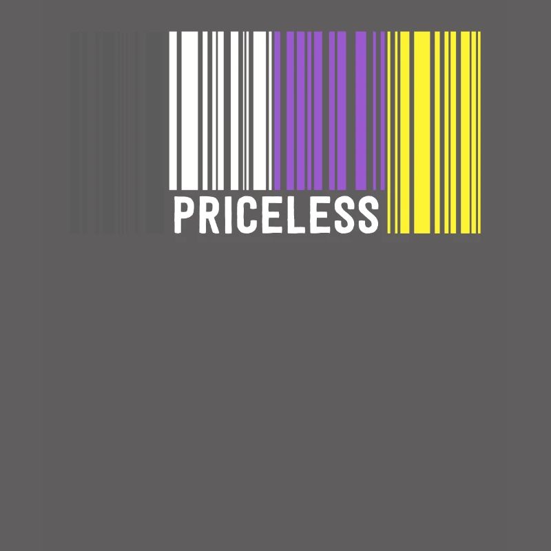 Priceless Gender Nonbinary Pride Barcode Discreet