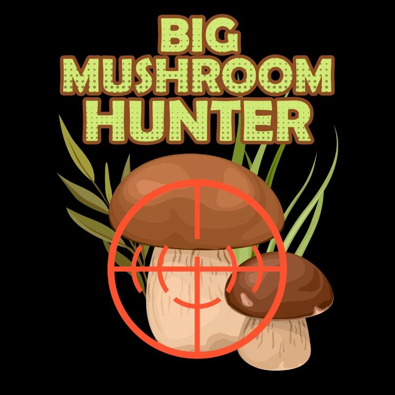 Grand chasseur de champignons Cueilleur de champignons Gros champignons