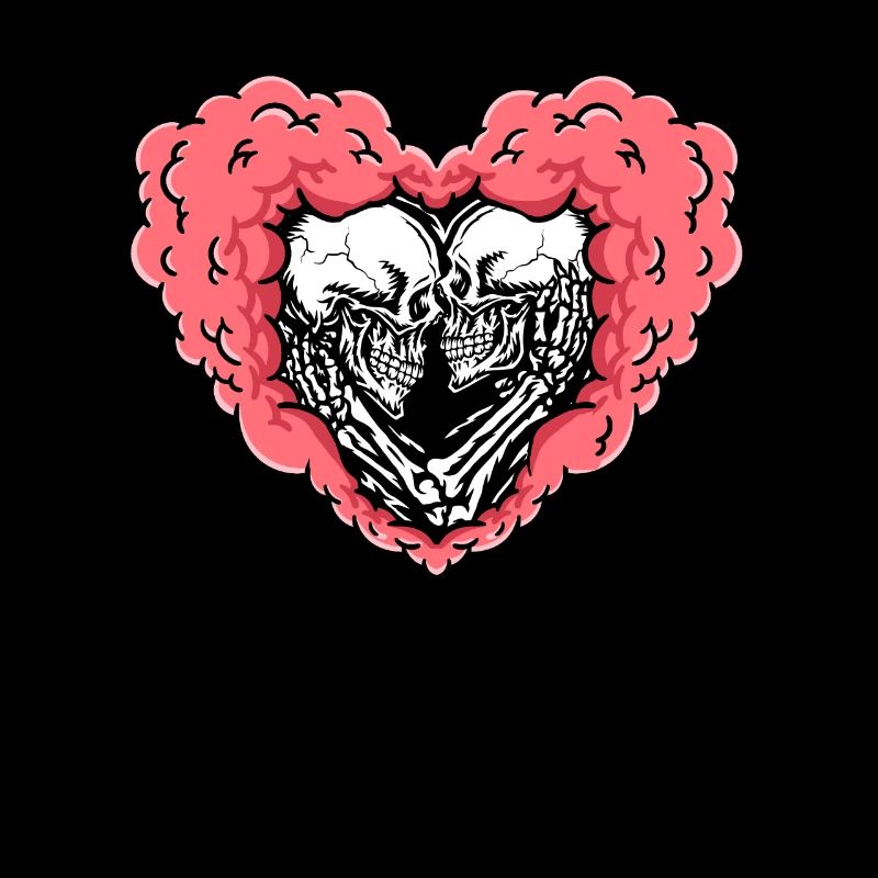 True Love Last Gothic Bones Skeleton Roses Death