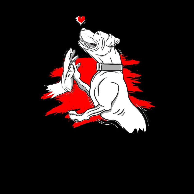 Pitbull love dog propriétaire - pitbull terrier
