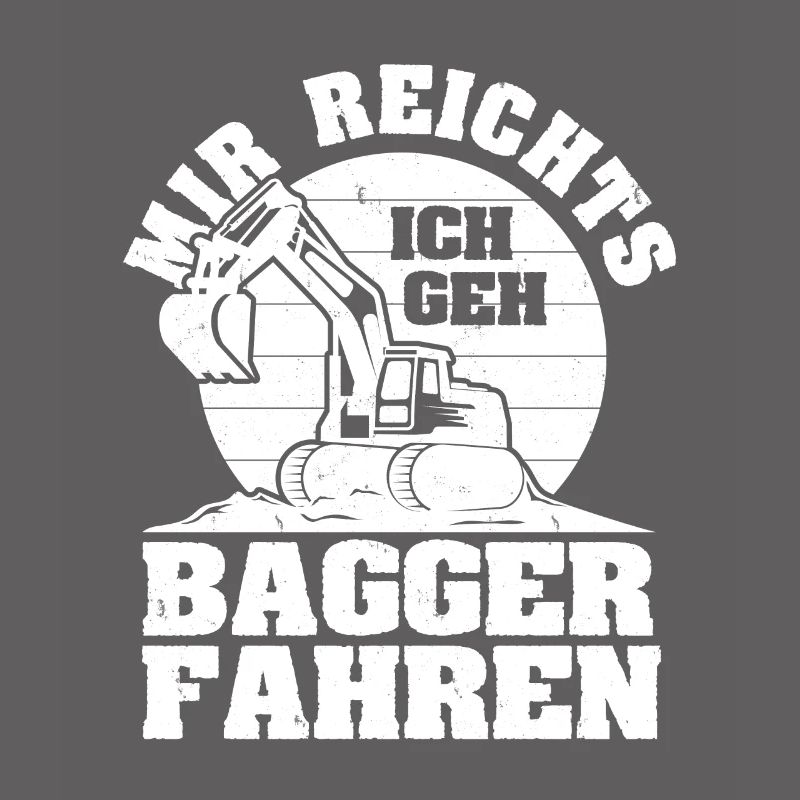 Baggerführer Bagger fahren Männer Baggerfahrer Spr