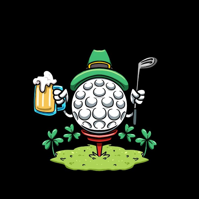 Golf Player Shamrock Golf St Patricks Day Golf