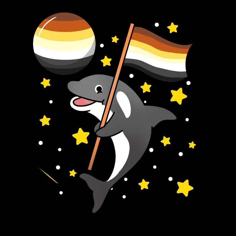 Orca in Space Gay Bear Pride
