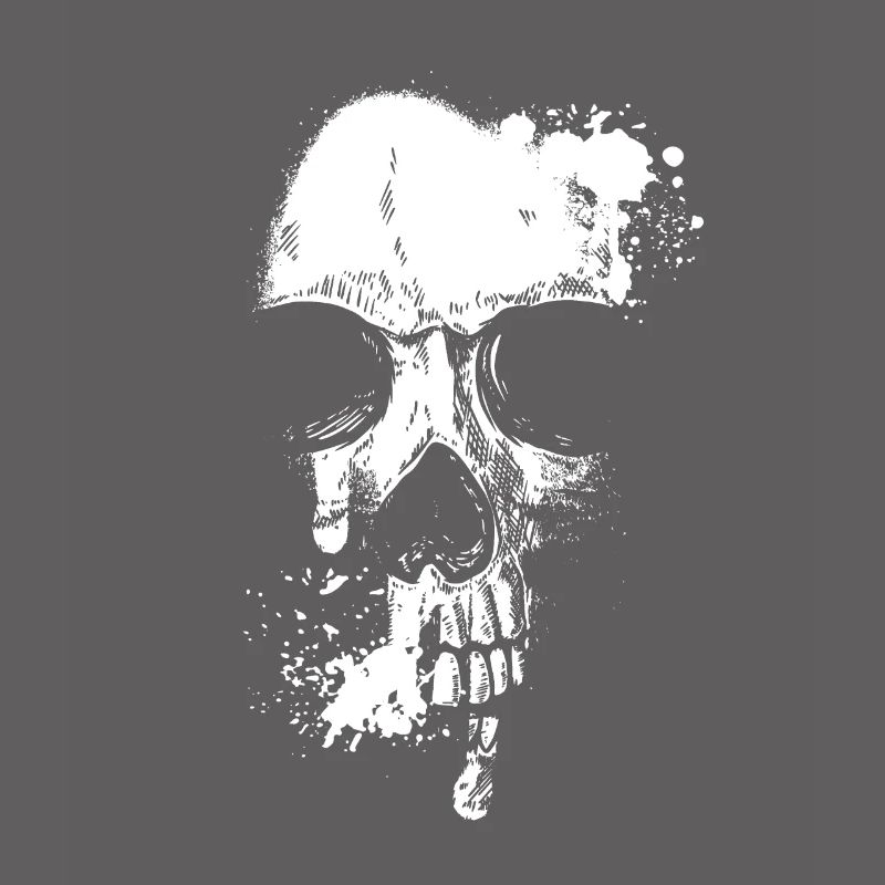 Skull Head and Scarf Gothic Bones Aesthetic Dark