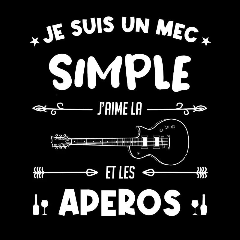 je suis un mec simple Guitariste Cadeau