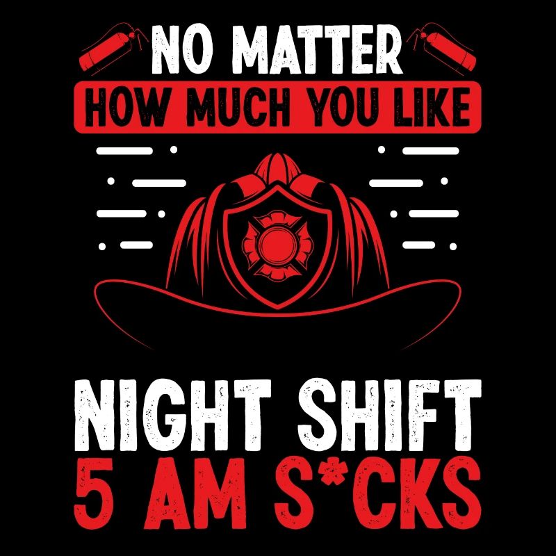 Firefighter 5 am Volunteer Night Shift Firemen