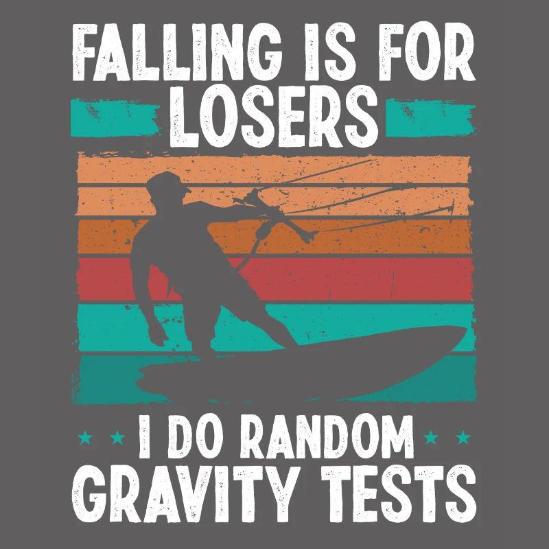 Kiteboarder Random Gravity Tests Drôle Kitesurf