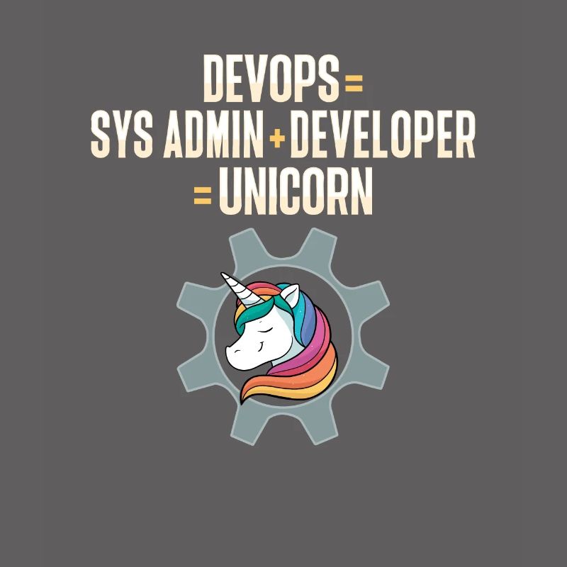Sys-Admin Entwickler Devops-Ingenieur Einhorn