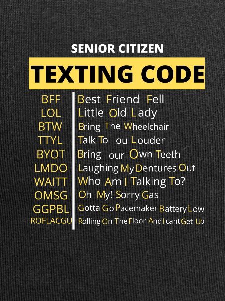 Lustiger Senioren-SMS-Code-Design Opa