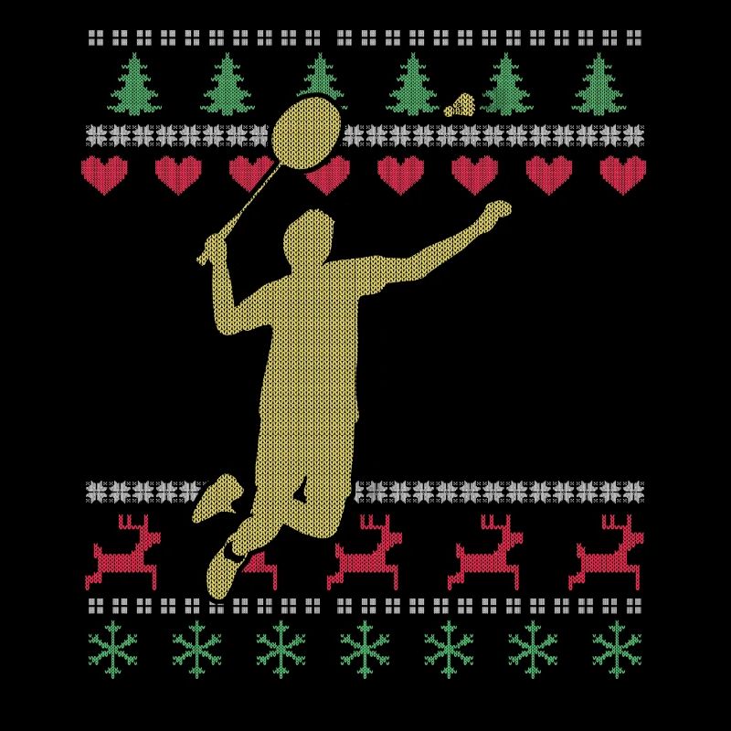 Badmintonspieler Ugly Christmas