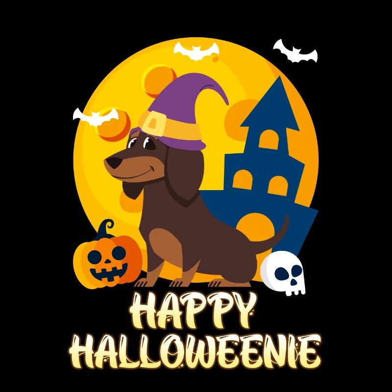 Joyeux chien teckel Halloween