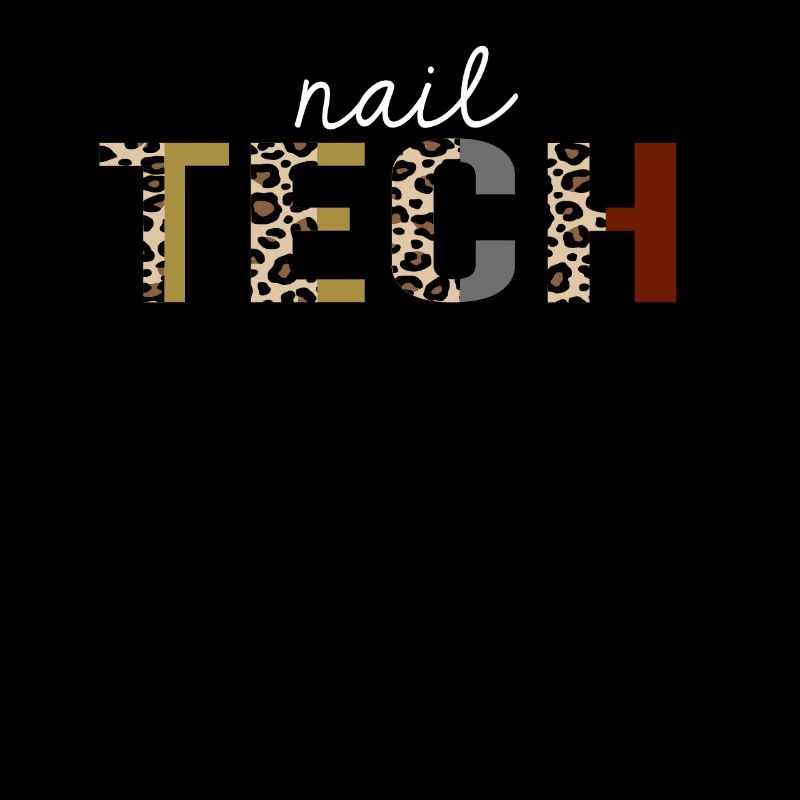Nail Tech Leopard Print Funny Gift