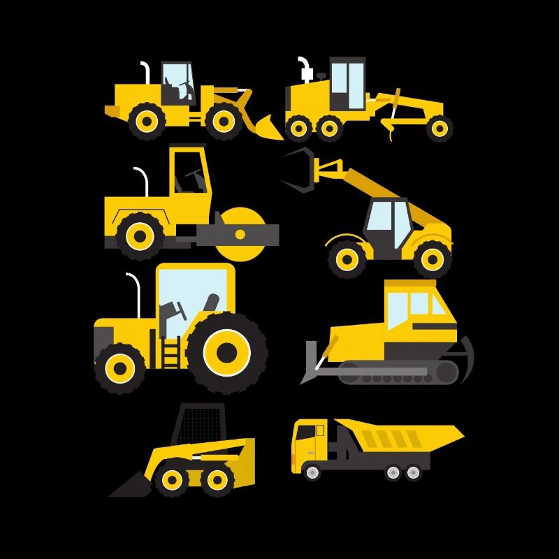 Construction Excavator Collection Funny Constructi