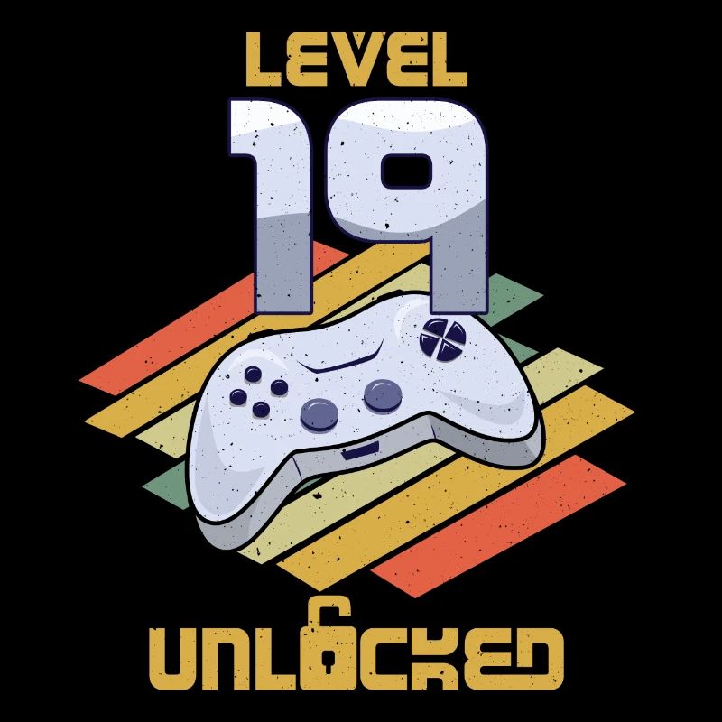 Retro Video Game Lover Age 19 Level Unlocked