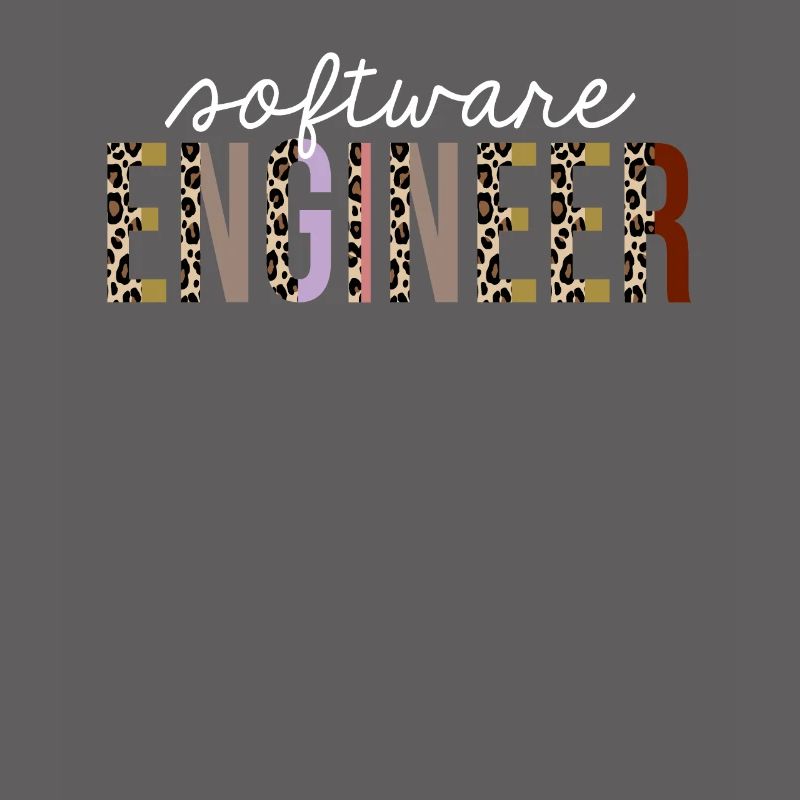 Software engineer Leopard Print Funny Gift