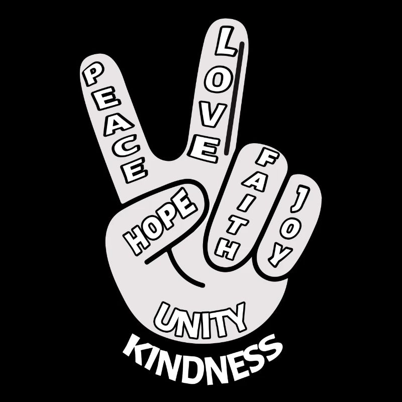 Peace Sign Peace Kind Courage Orange Unity Day